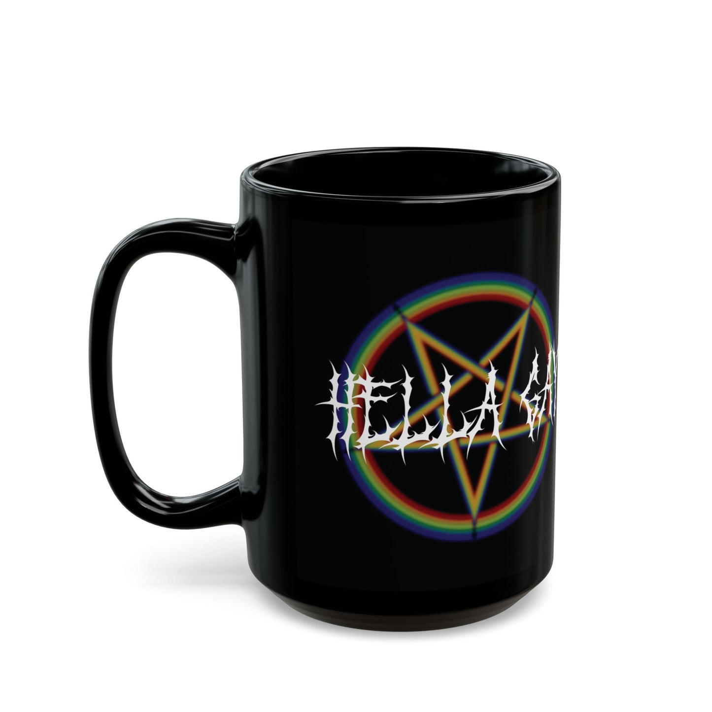 Hella Gay Pentragram Black Mug (11oz, 15oz)