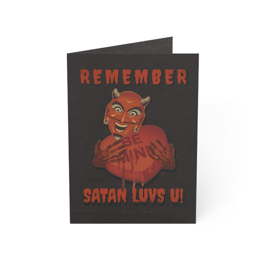 Satan Loves U! Valentine Card