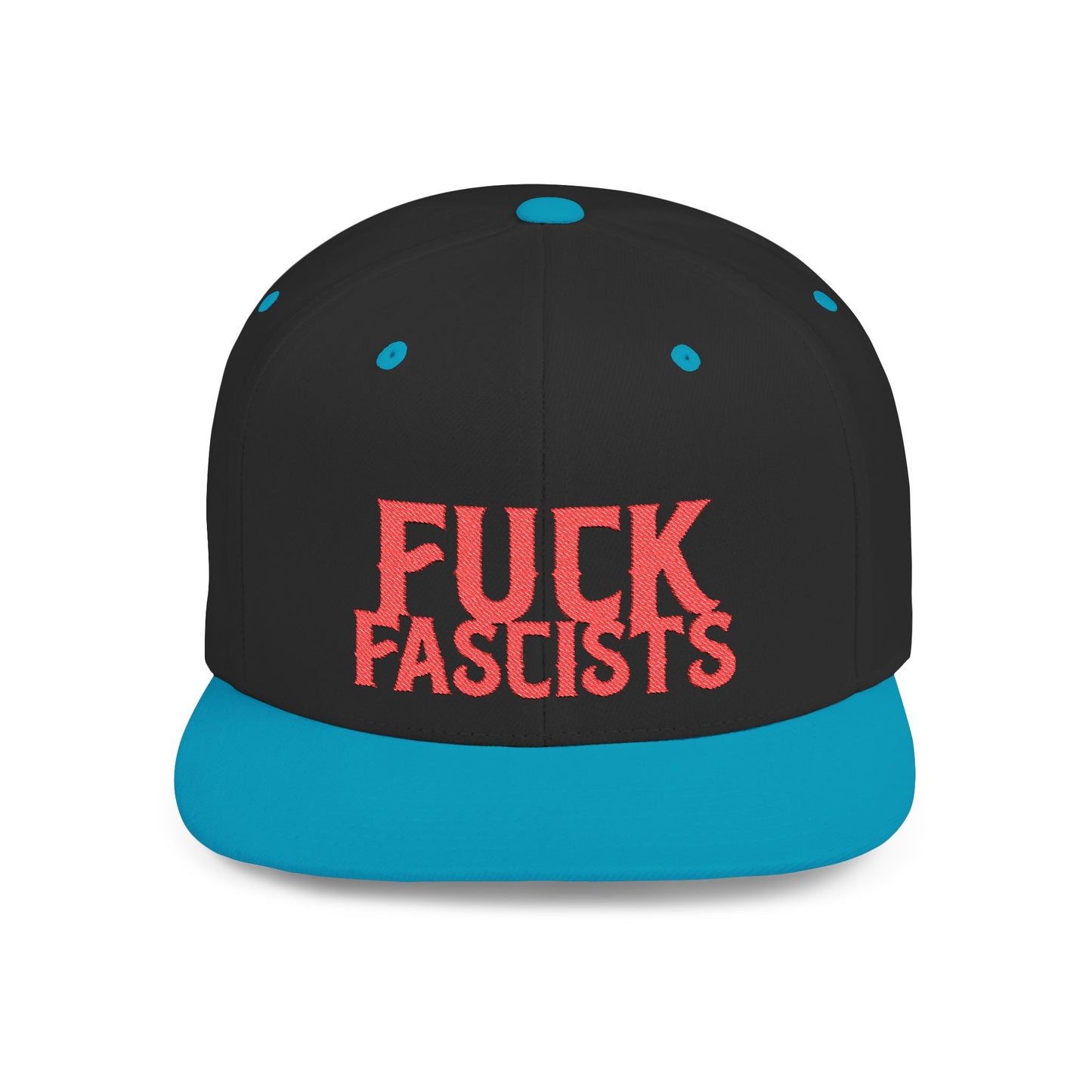 Fuck Fascists Flat Bill Snapback Hat