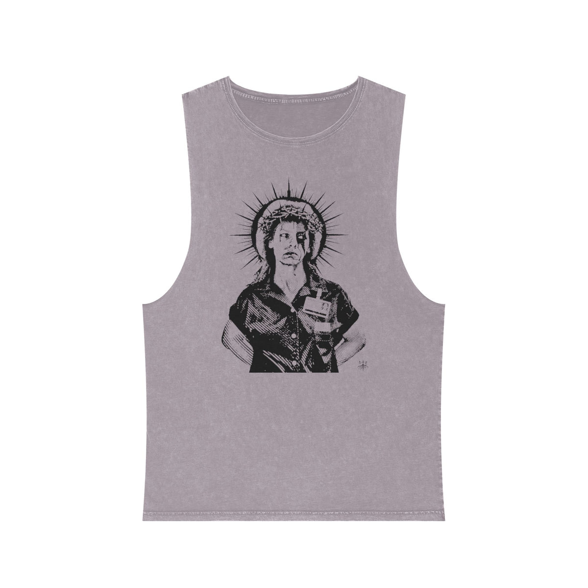DIED FOR YOUR SINS AILEEN MINERAL WASH MUSCLE TEE