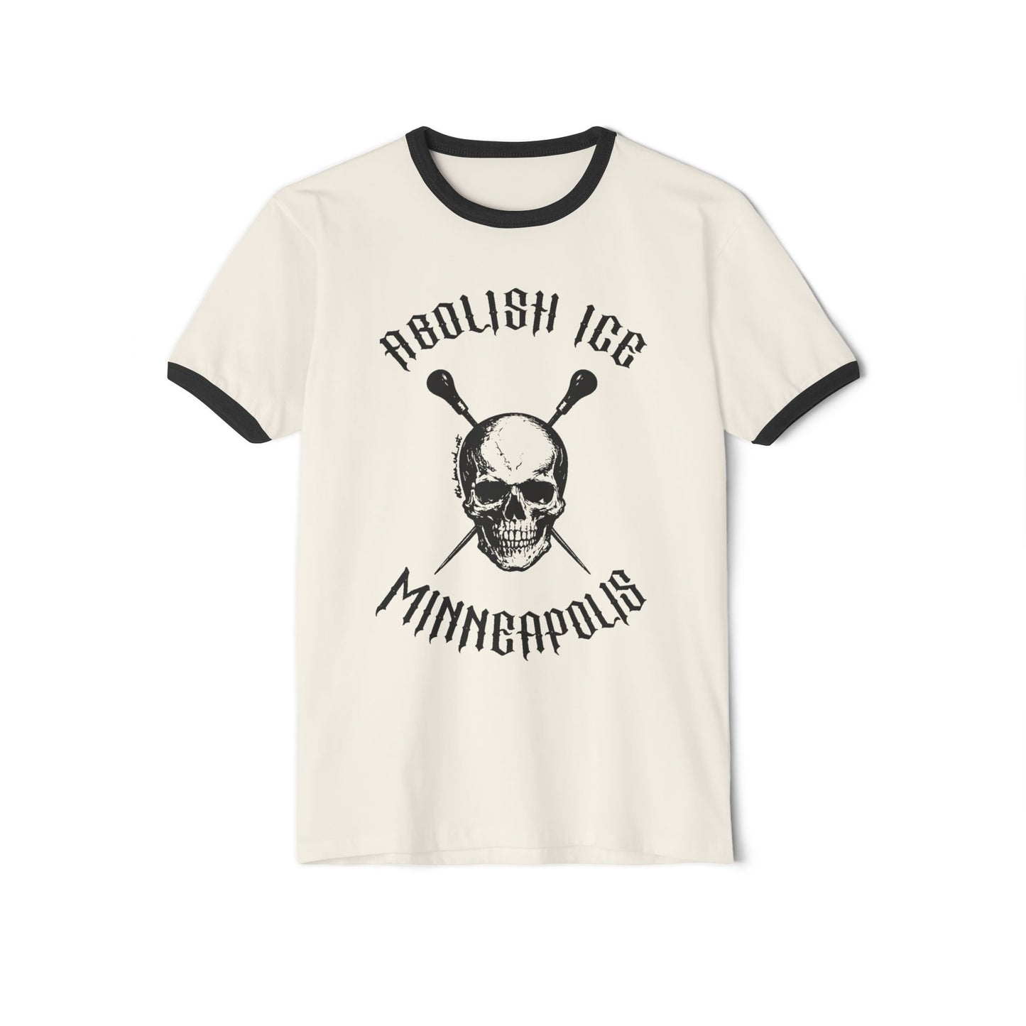 Abolish Ice Soft Ringer Tee