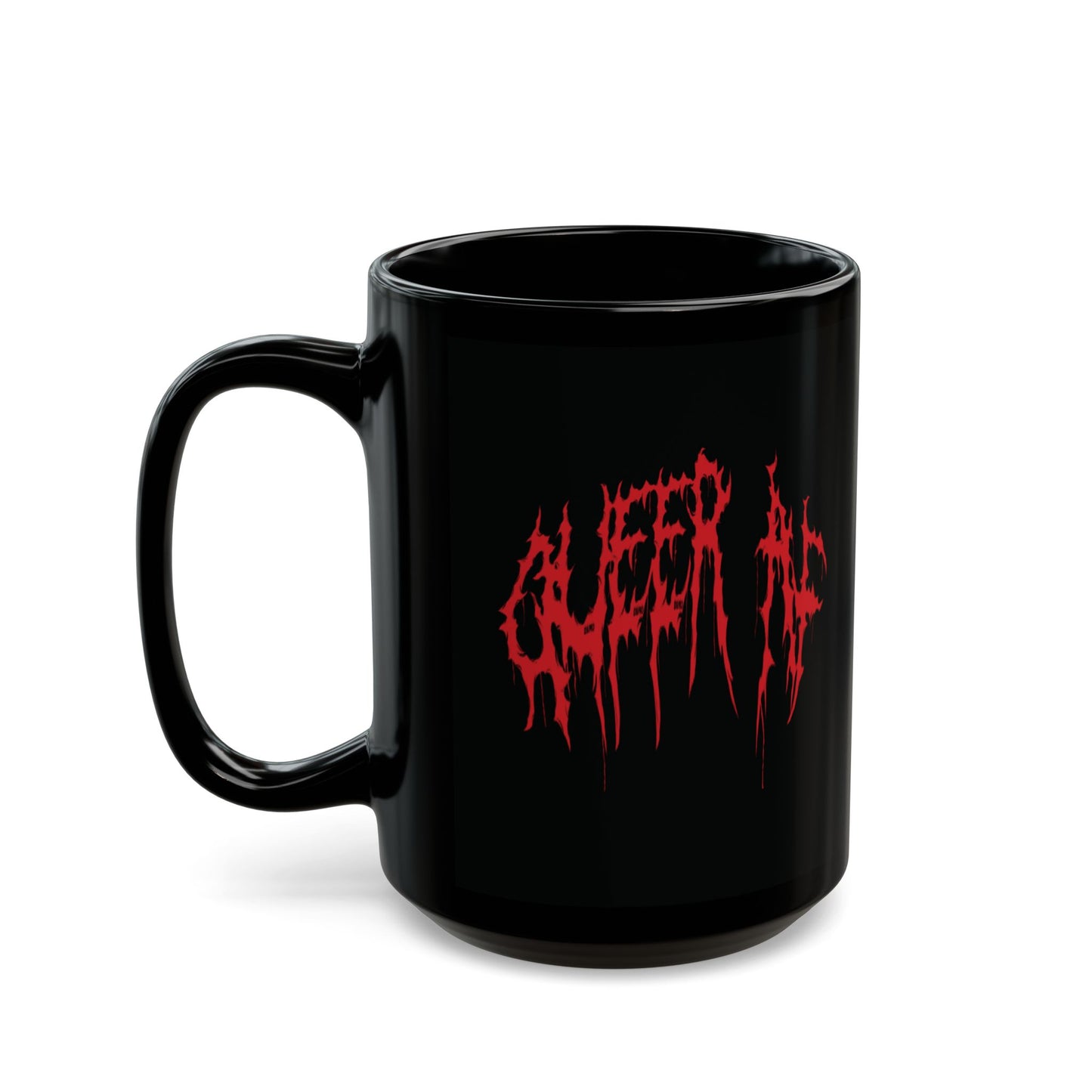 Queer AF Black Mug (11oz, 15oz)