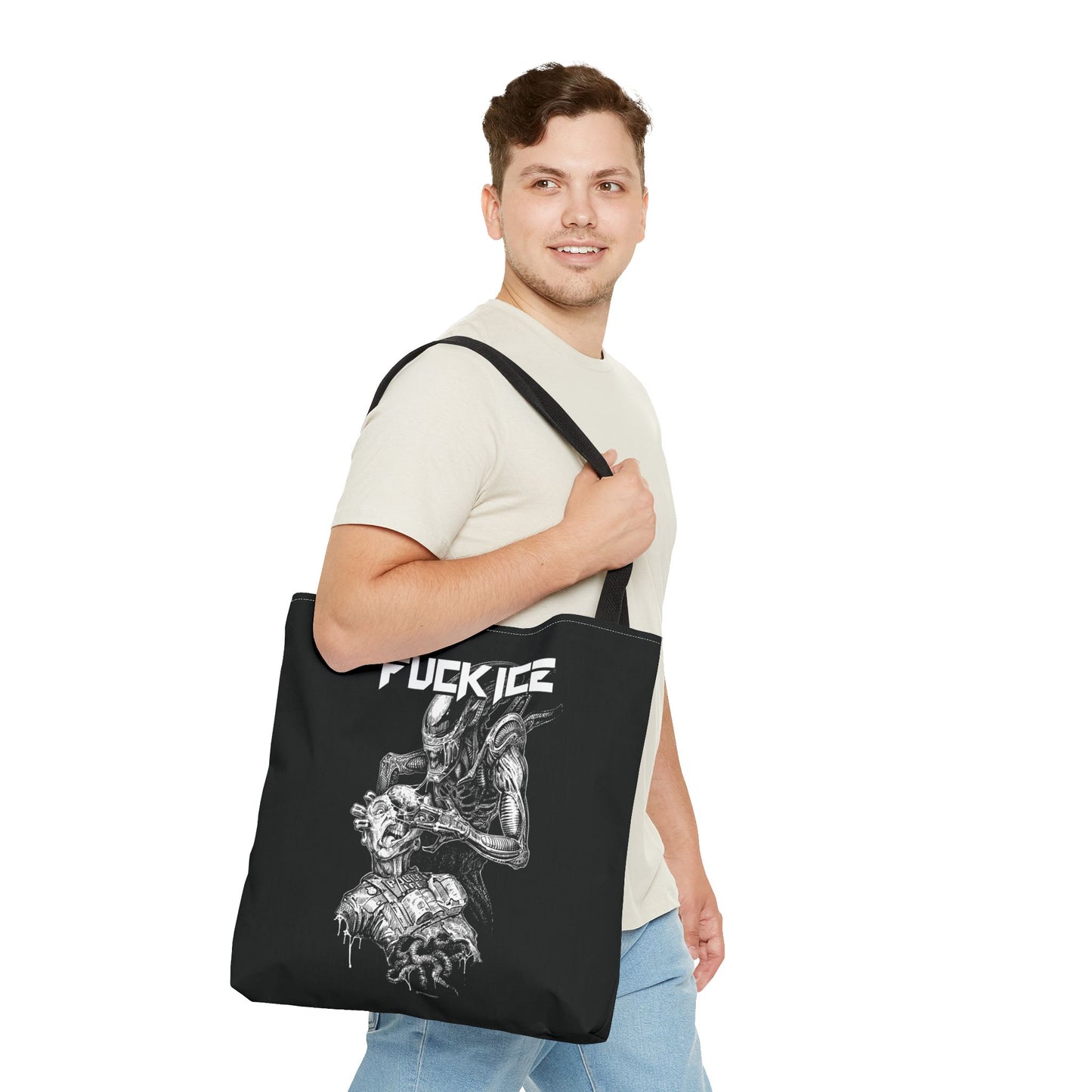 FUCK ICE Xenomorph Tote Bag by E.S.