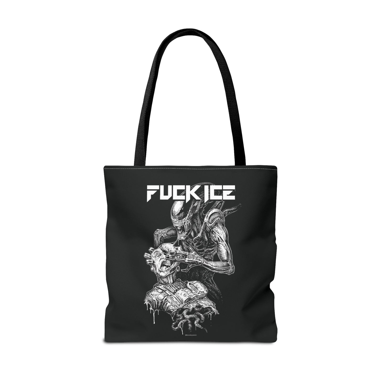FUCK ICE Xenomorph Tote Bag by E.S.