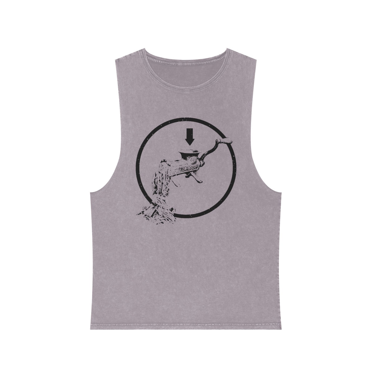 FREE P*SSY MEAT GRINDR MINERAL WASH MUSCLE TEE
