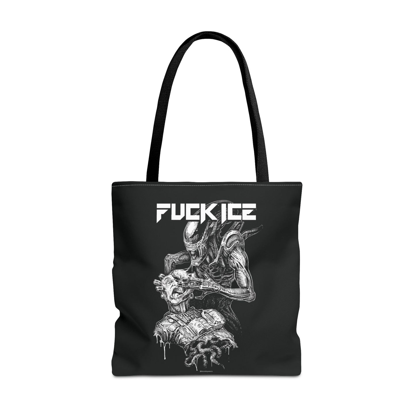 FUCK ICE Xenomorph Tote Bag by E.S.