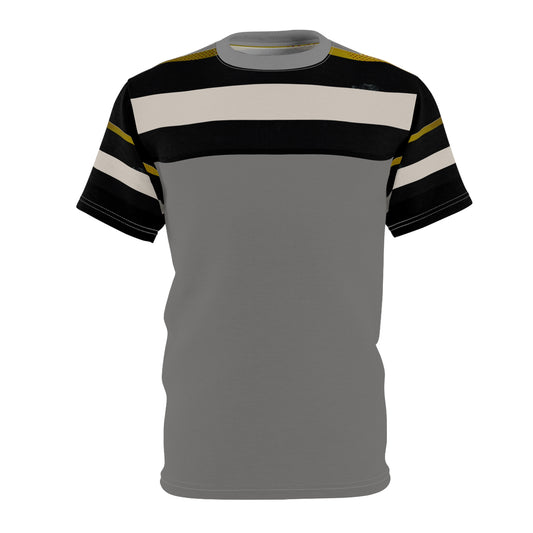 Mens Gray Saddle Stripe Tee
