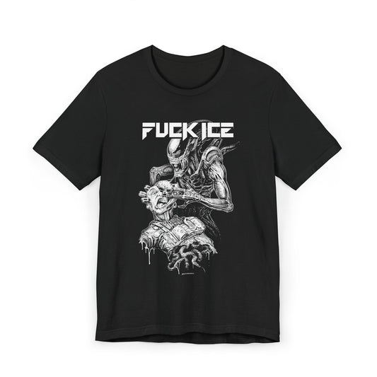 FUCK ICE Xenomorph TShirt by E.S.