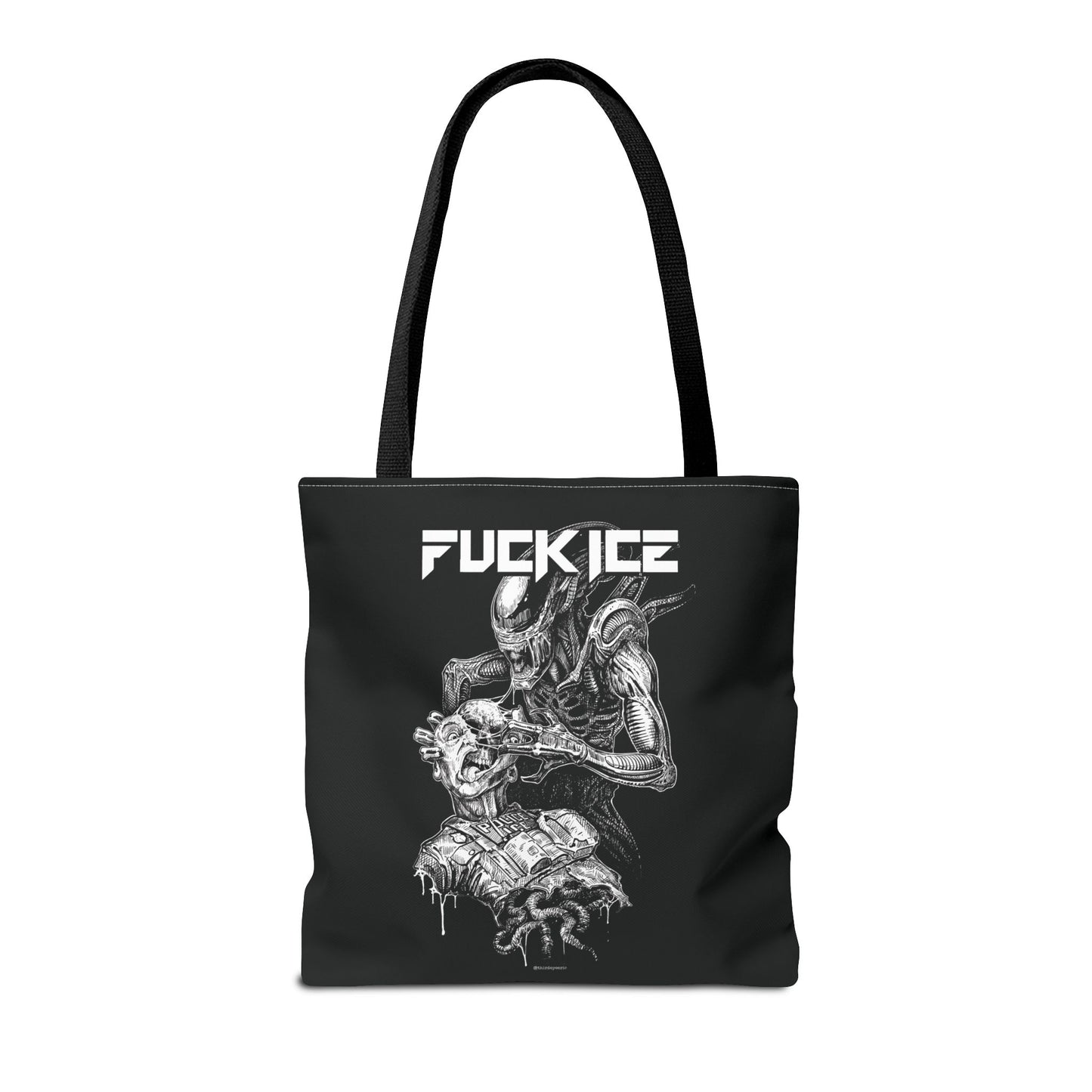 FUCK ICE Xenomorph Tote Bag by E.S.