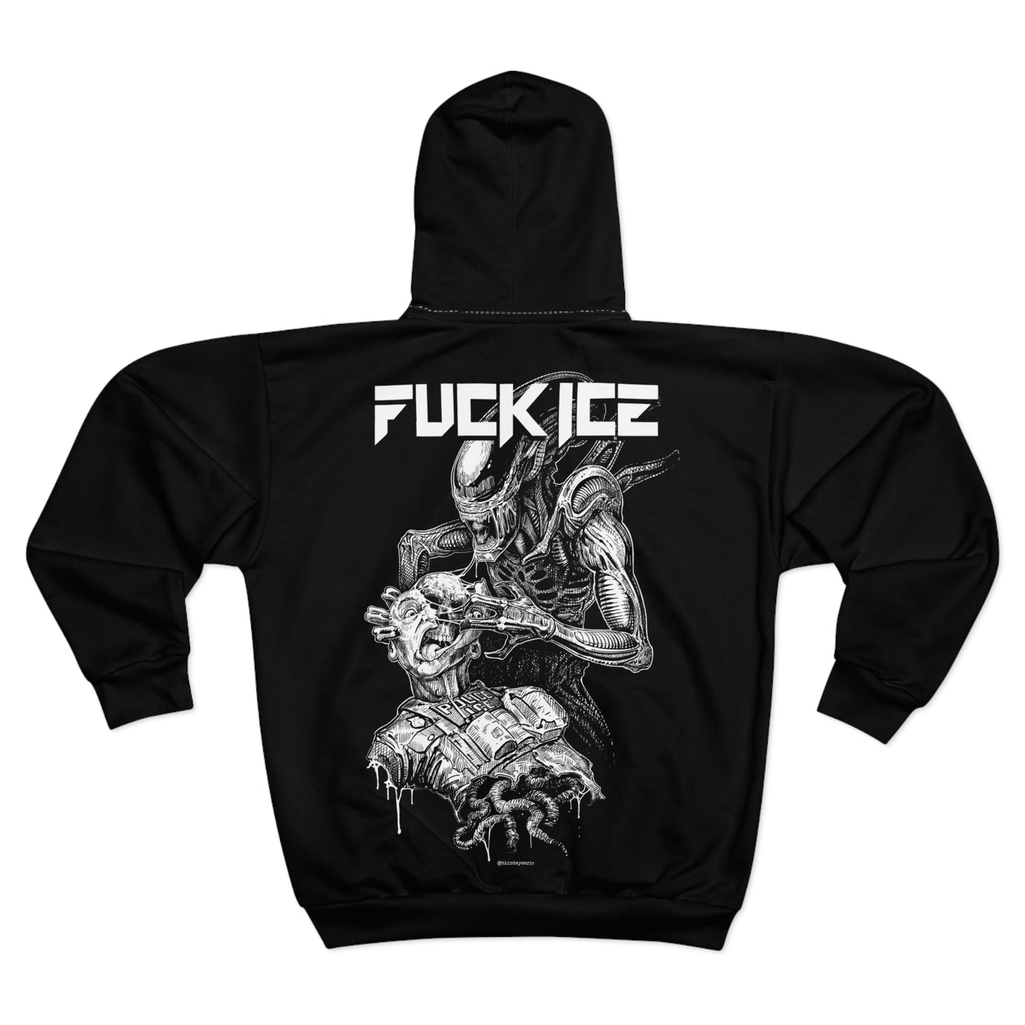 FUCK ICE Xenomorph Tshirt by E.S.