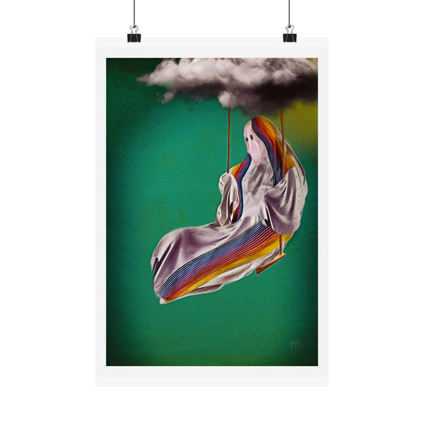 Rainy Day Ghostie by J.J. Liles (Premium Matte Fine Art Poster)