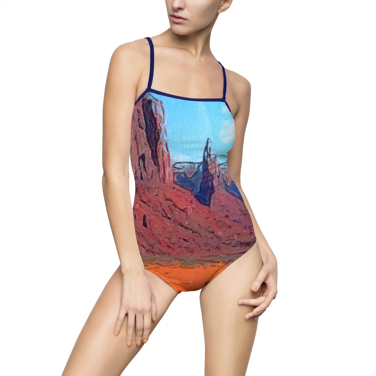 Open Range Western Retro One-piece Swimsuit