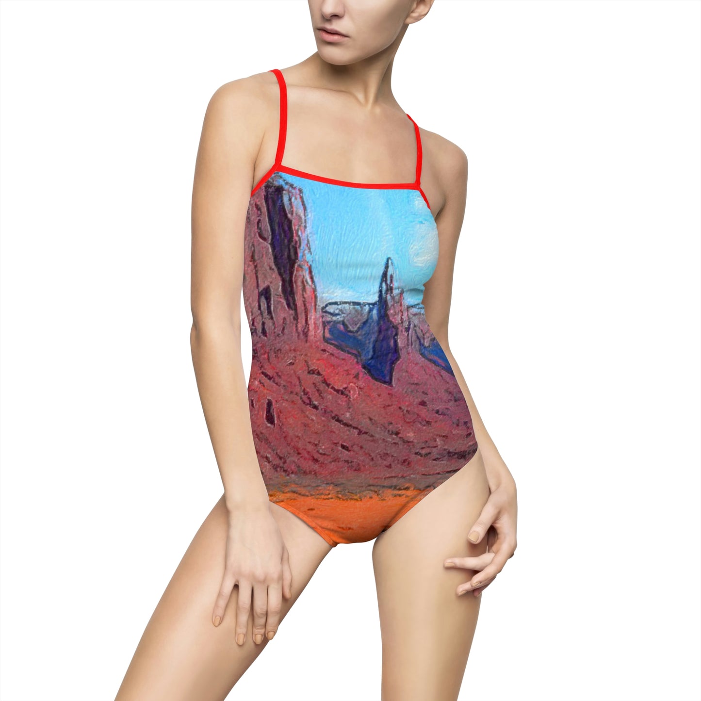 Open Range Western Retro One-piece Swimsuit